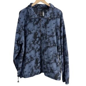 Original Use Tie Dye High Neck Fleece Sweatshirt Blue‎ XXL Casual Cold Weather